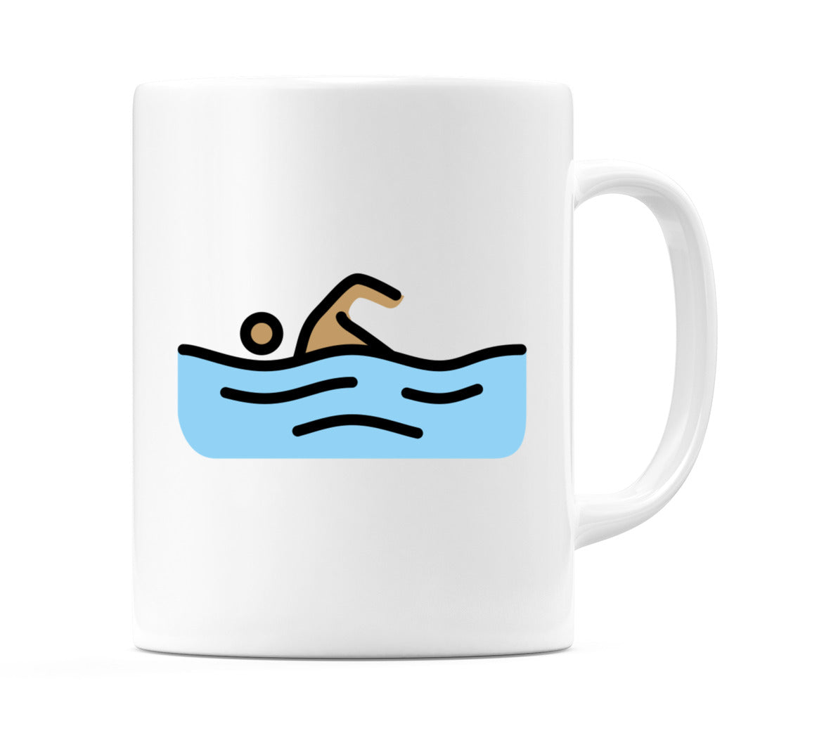 Person Swimming: Medium Skin Tone Emoji Mug
