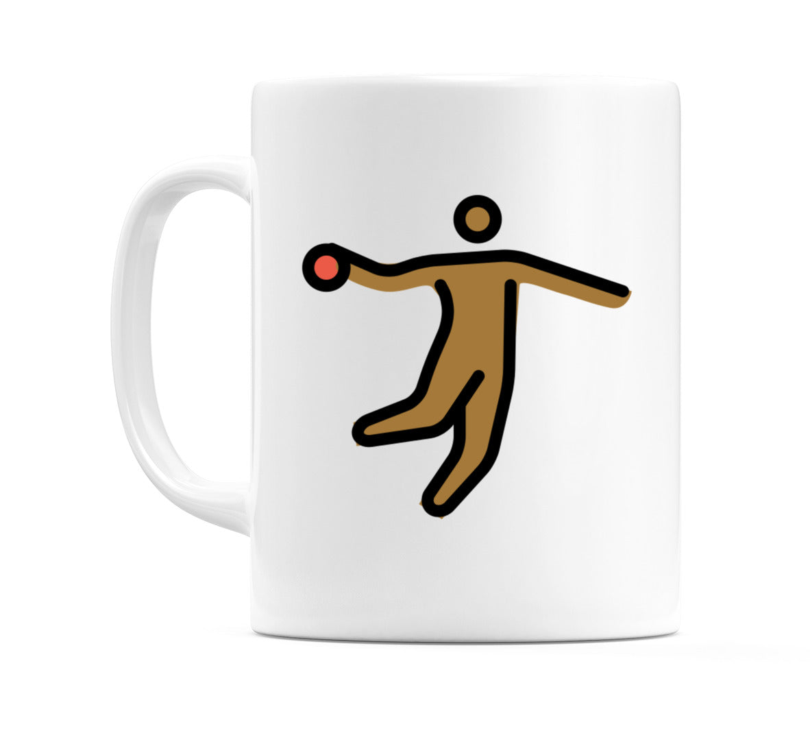 Person Playing Handball: Medium-Dark Skin Tone Emoji Mug