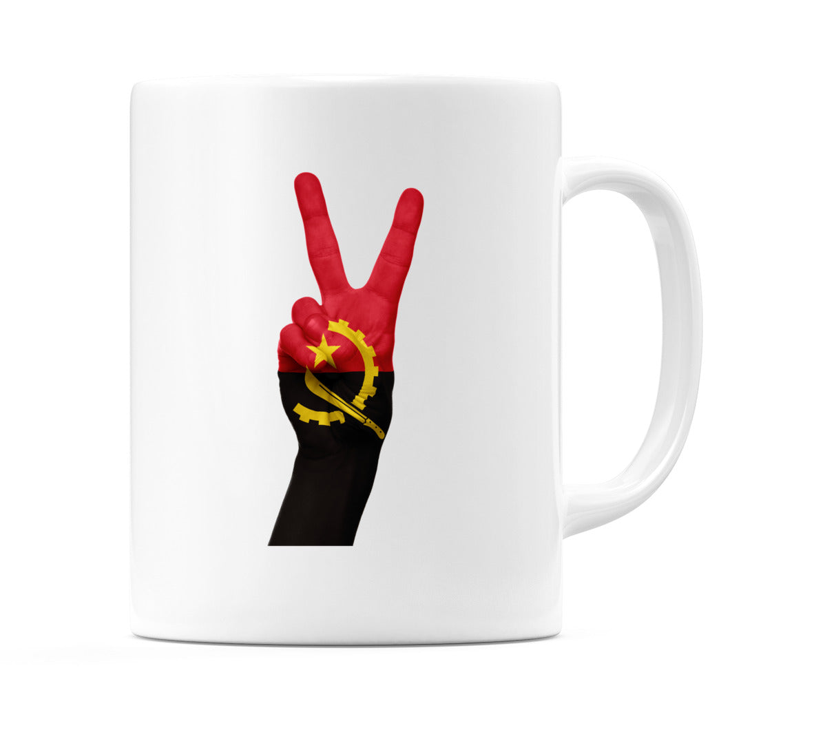 Angola Two Fingers Flag Mug