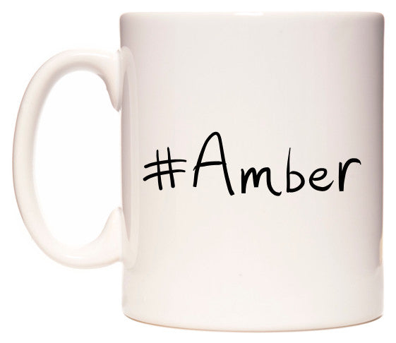 This mug features #Amber