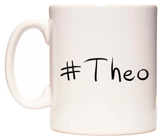 This mug features #Theo