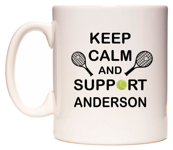 This mug features Keep Calm And Support Anderson