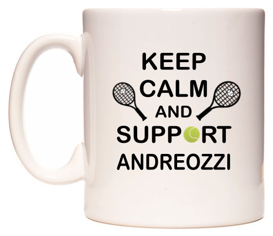 This mug features Keep Calm And Support Andreozzi