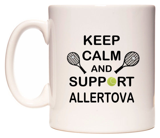This mug features Keep Calm And Support Allertova