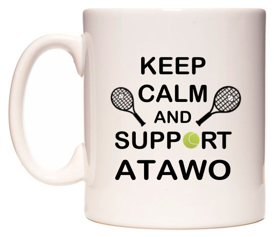 This mug features Keep Calm And Support Atawo