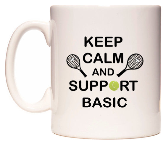 This mug features Keep Calm And Support Basic