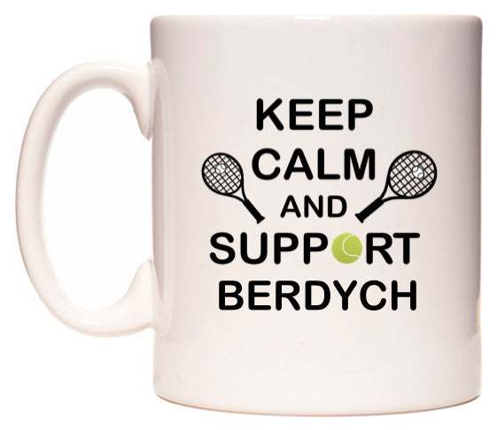 This mug features Keep Calm And Support Berdych