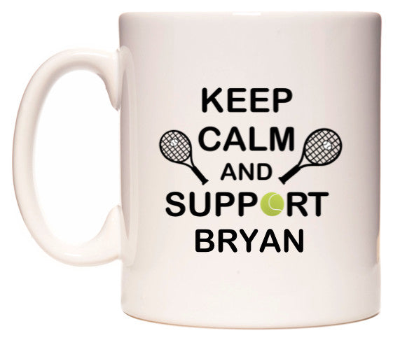 This mug features Keep Calm And Support Bryan
