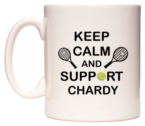 This mug features Keep Calm And Support Chardy