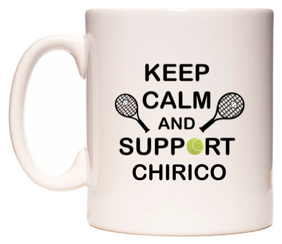 This mug features Keep Calm And Support Chirico