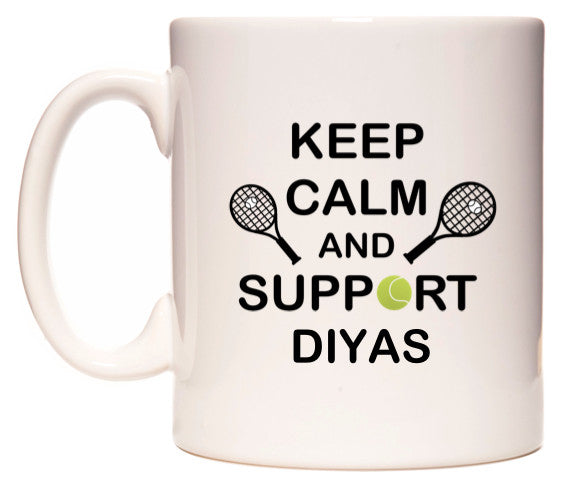 This mug features Keep Calm And Support Diyas