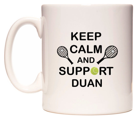 This mug features Keep Calm And Support Duan