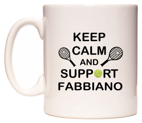 This mug features Keep Calm And Support Fabbiano