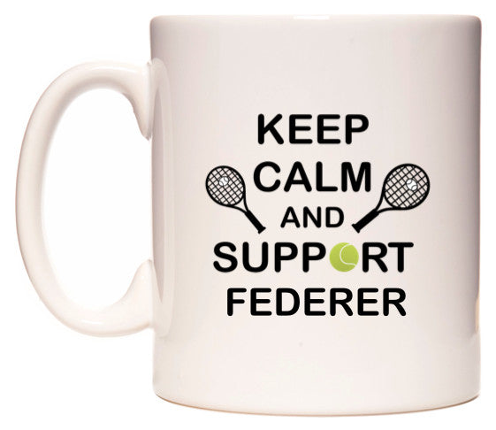 This mug features Keep Calm And Support Federer
