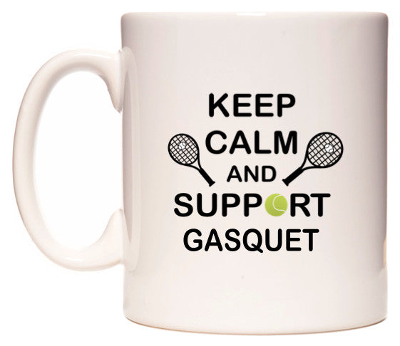 This mug features Keep Calm And Support Gasquet