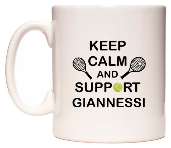 This mug features Keep Calm And Support Giannessi