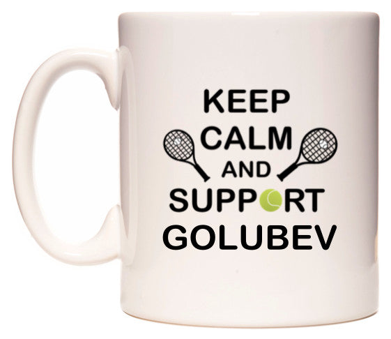 This mug features Keep Calm And Support Golubev