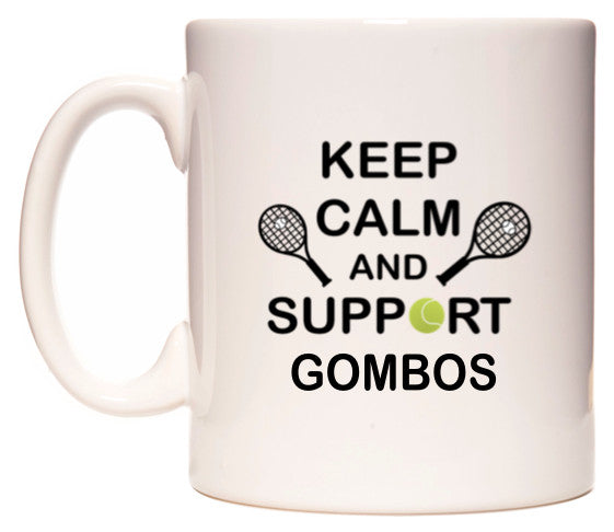 This mug features Keep Calm And Support Gombos