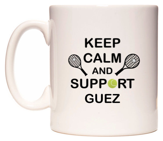 This mug features Keep Calm And Support Guez