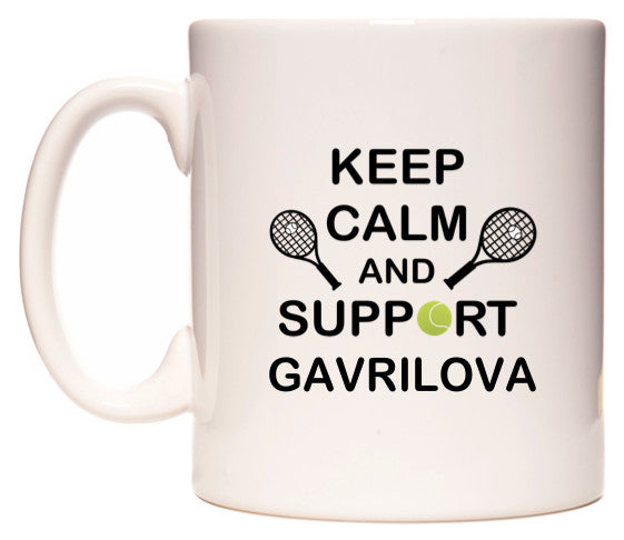 This mug features Keep Calm And Support Gavrilova