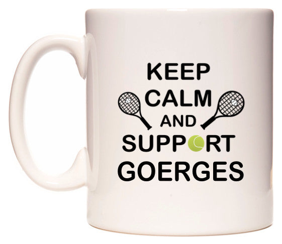 This mug features Keep Calm And Support Goerges