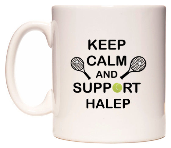This mug features Keep Calm And Support Halep