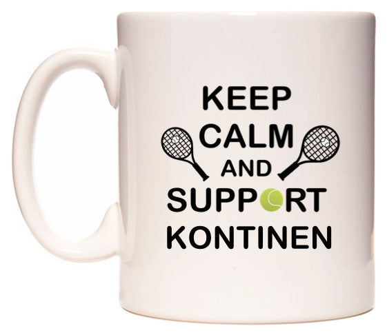 This mug features Keep Calm And Support Kontinen