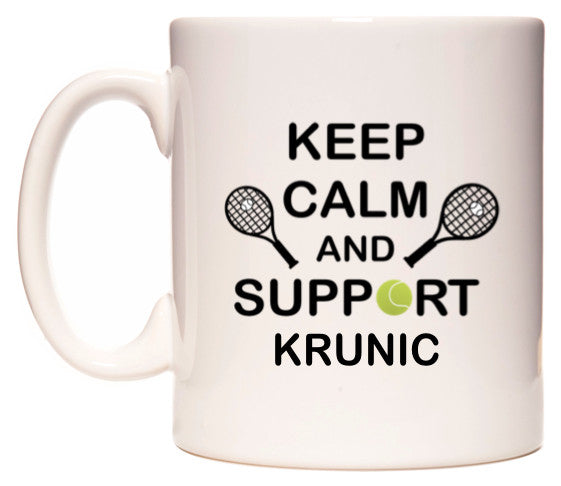 This mug features Keep Calm And Support Krunic