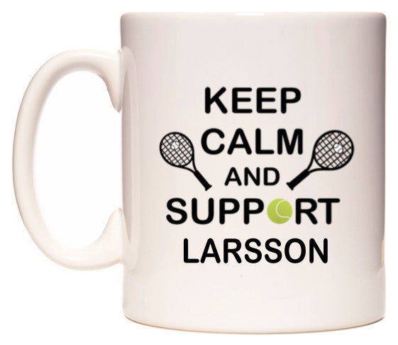 This mug features Keep Calm And Support Larsson