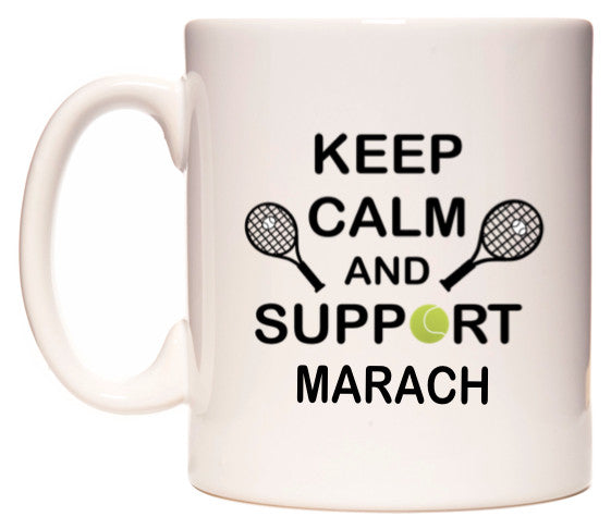 This mug features Keep Calm And Support Marach