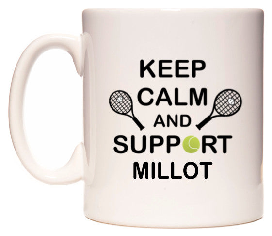 This mug features Keep Calm And Support Millot