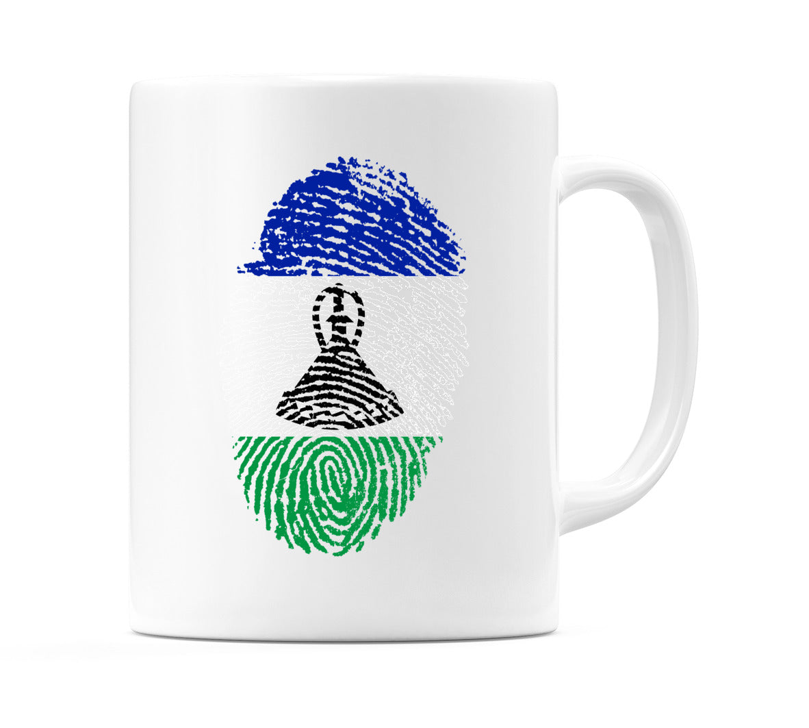 Lesotho Finger Print Flag Mug