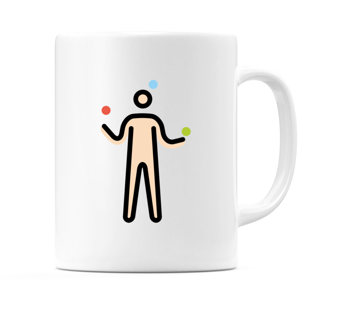 Male Juggling: Light Skin Tone Emoji Mug