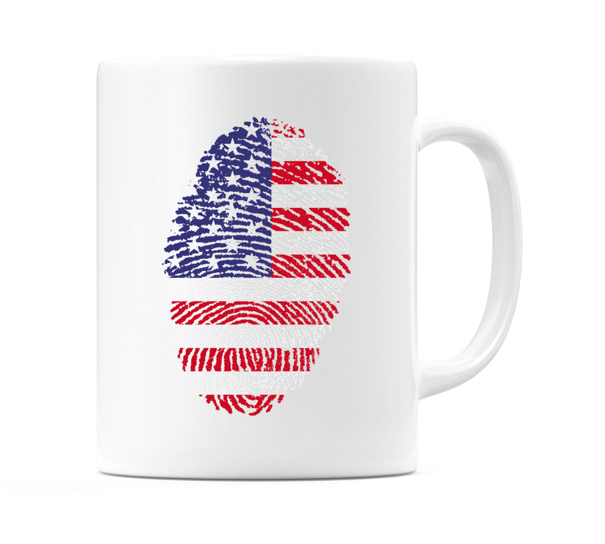 USA Finger Print Flag Mug