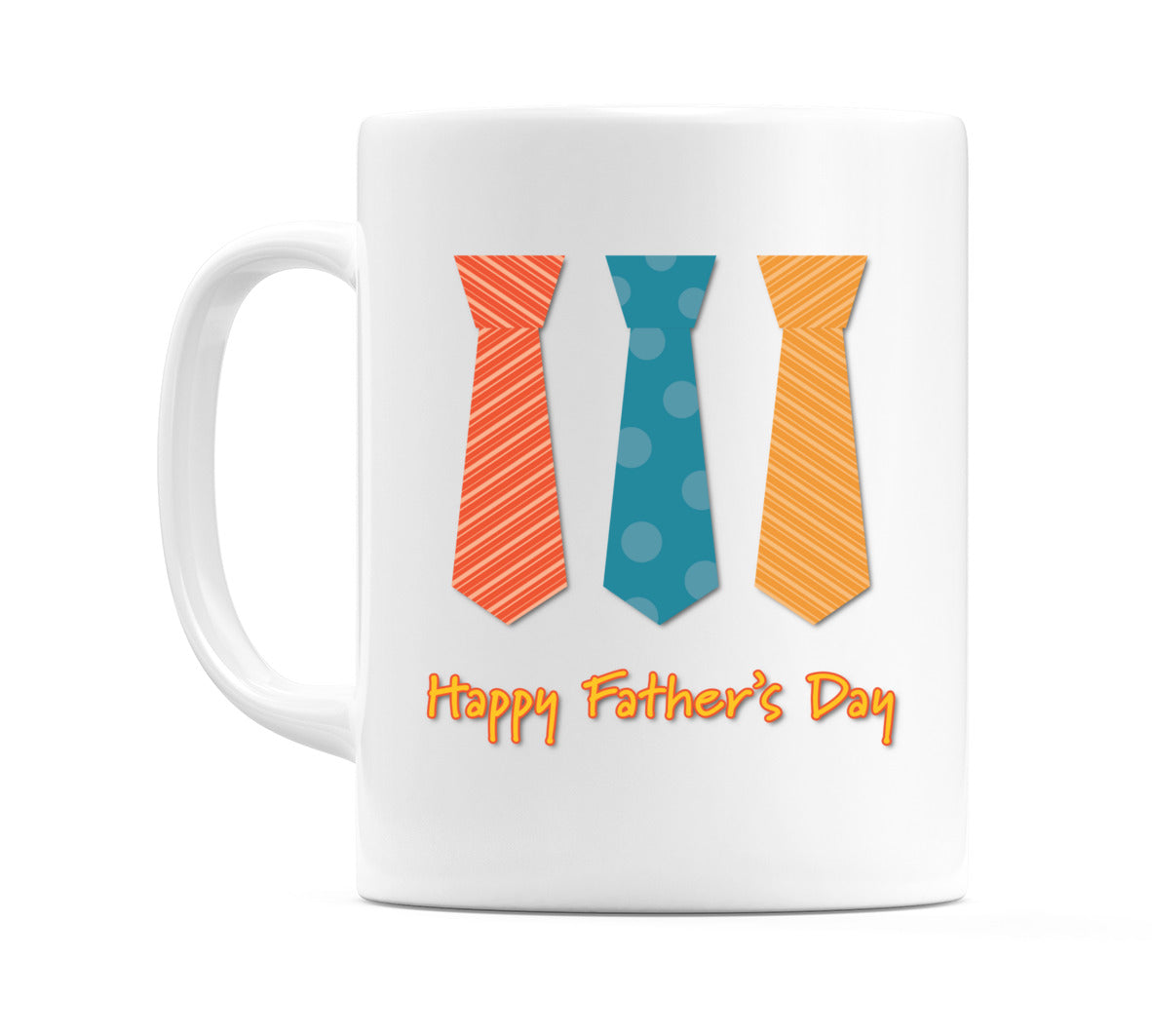 Happy Fathers Day 3 Ties Mug