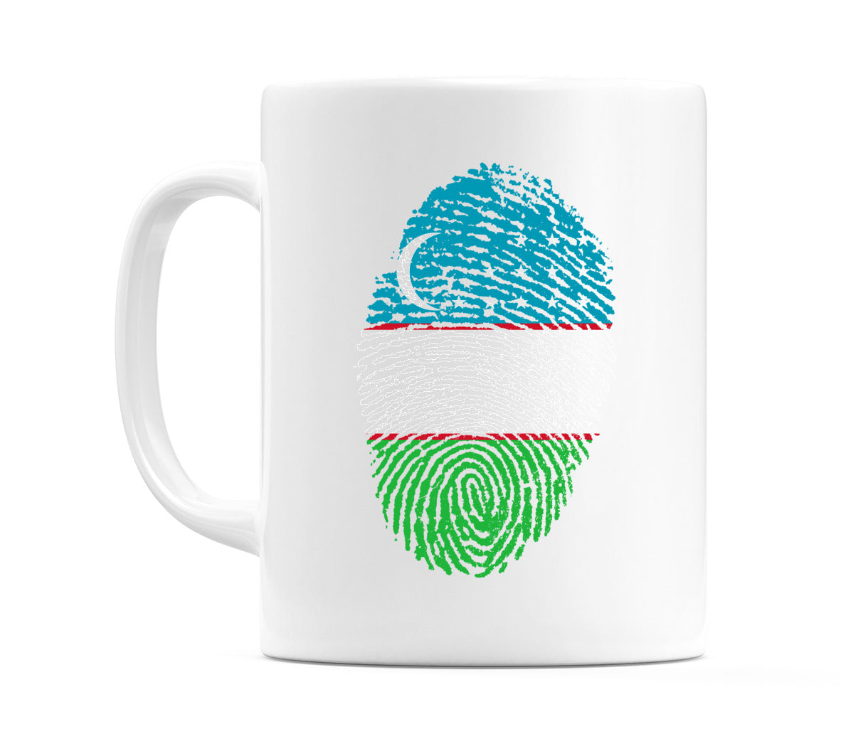 Uzbekistan Finger Print Flag Mug
