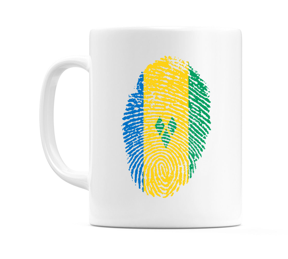 Saint Vincent and the Grenadines Finger Print Flag Mug