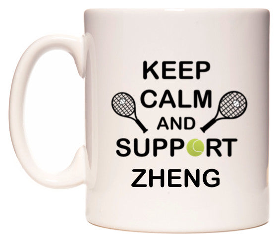 This mug features Keep Calm And Support Zheng