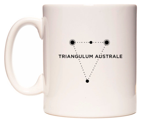This mug features Triangulum Australe Zodiac Constellation
