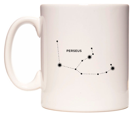 This mug features Perseus-angle Zodiac Constellation