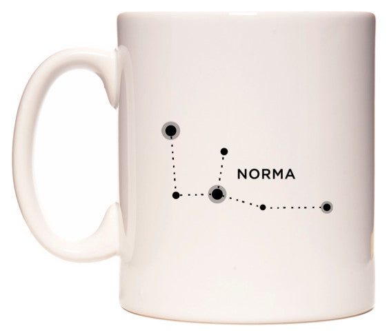 This mug features Norma Zodiac Constellation