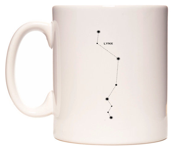 This mug features Lynx Zodiac Constellation