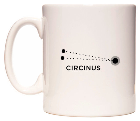 This mug features Circinus Zodiac Constellation