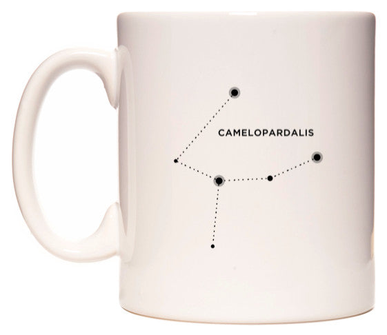 This mug features Camelopardalis Zodiac Constellation