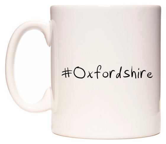 This mug features #Oxfordshire