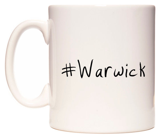 This mug features #Warwick
