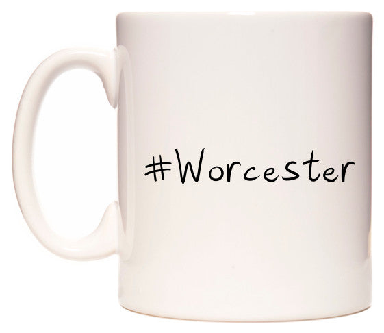 This mug features #Worcester