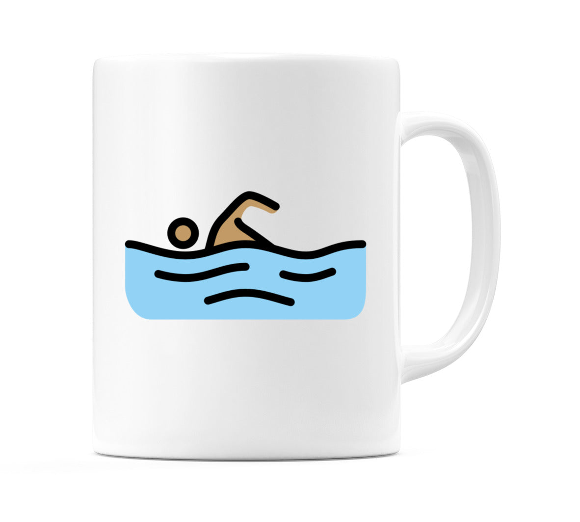 Male Swimming: Medium Skin Tone Emoji Mug