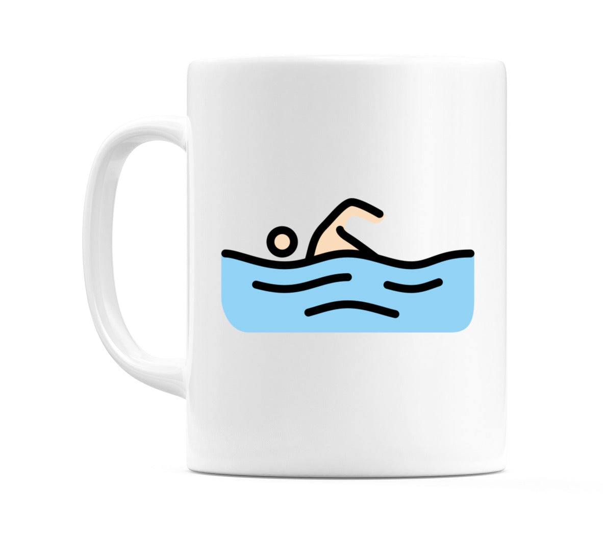 Person Swimming: Light Skin Tone Emoji Mug