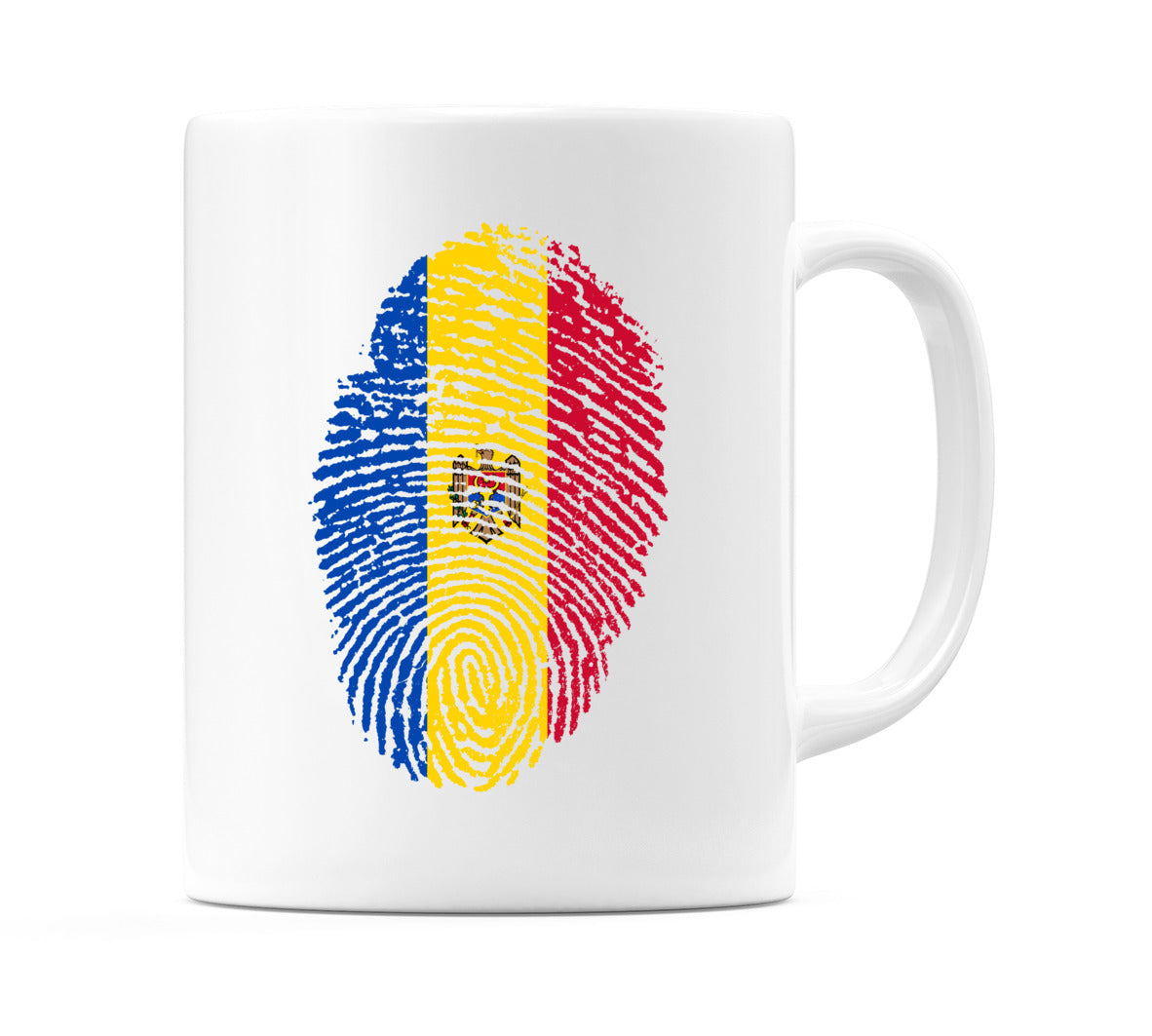 Moldova Finger Print Flag Mug